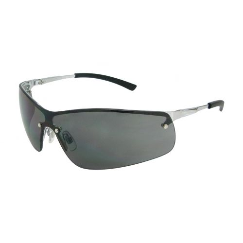 Maxisafe - Boston Metal Frame Safety Glasses - Smoke Lens - Smoke