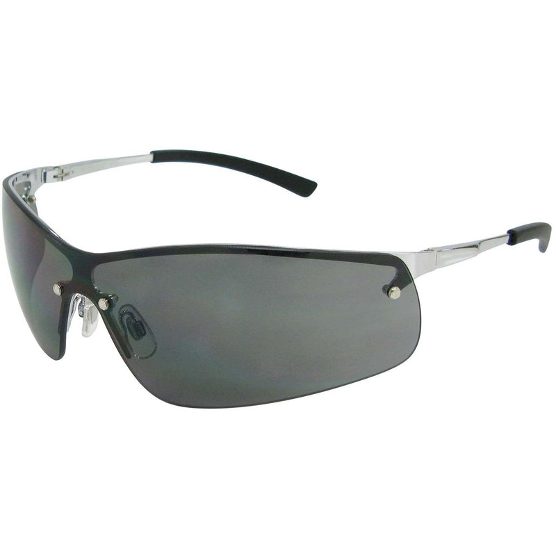 Maxisafe - Boston Metal Frame Safety Glasses - Smoke Lens - Smoke