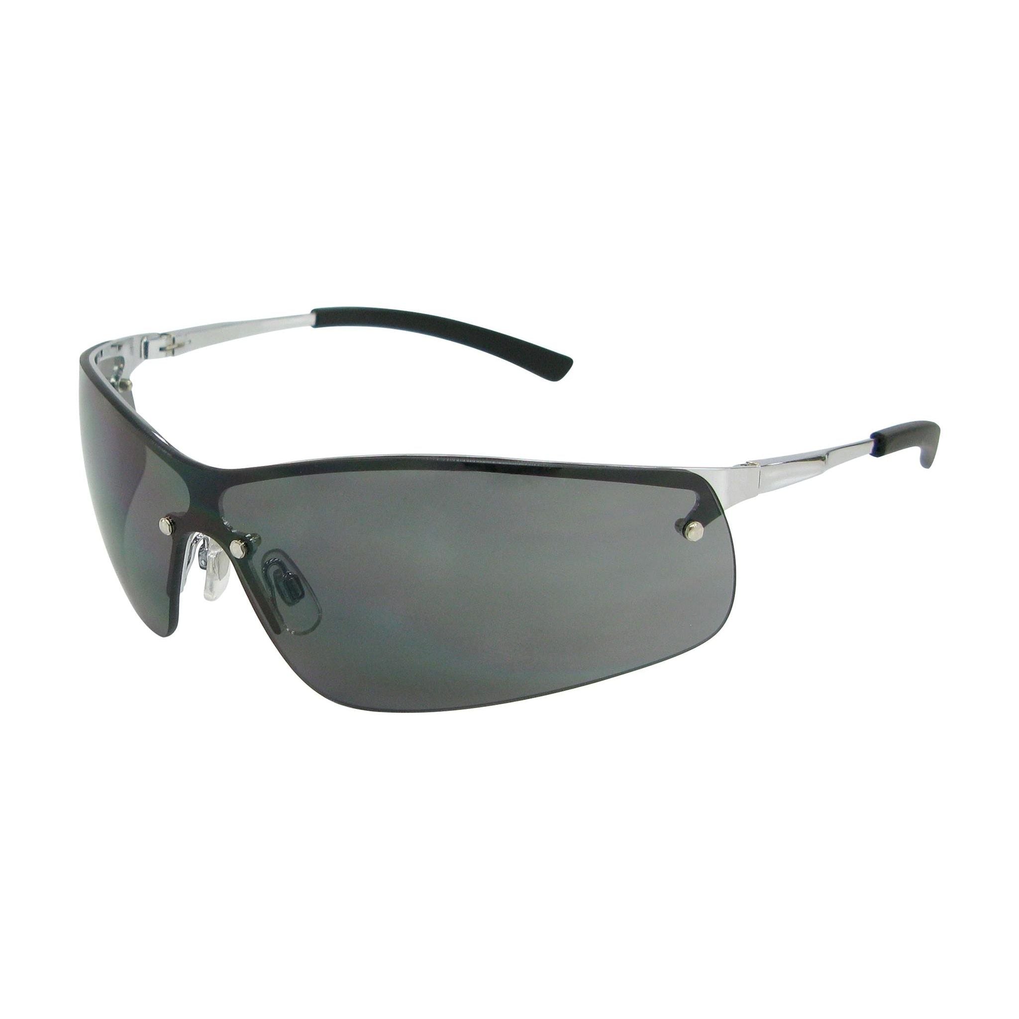 Maxisafe - Boston Metal Frame Safety Glasses - Smoke Lens - Smoke