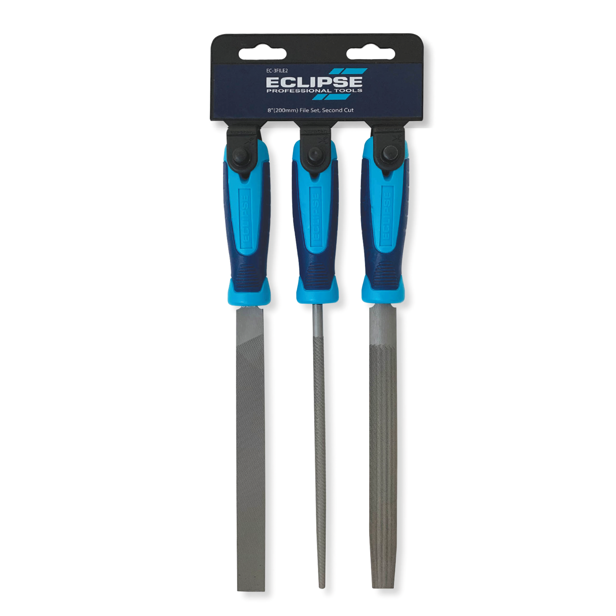 Spear & Jackson File Set 3 Pc Second Cut, Flat, 1/2 Round & Round