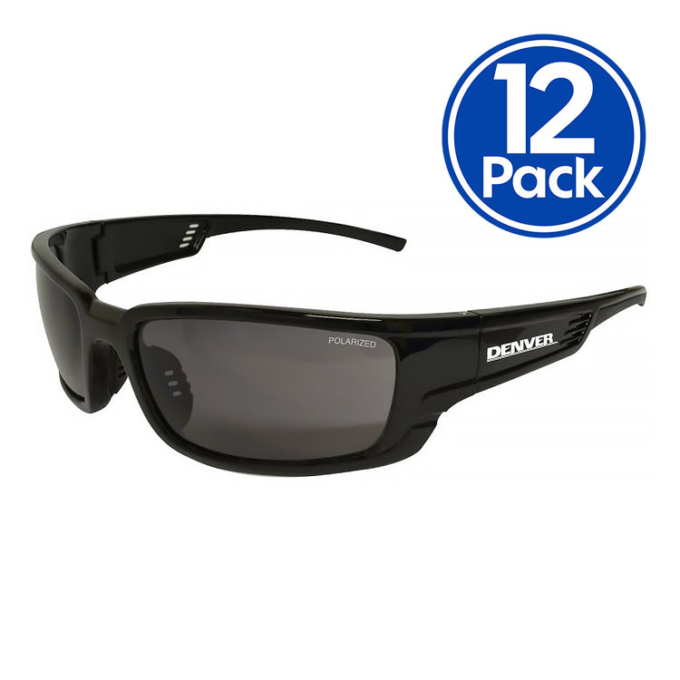 Maxisafe - Denver Premium Safety Glasses, Black Frame - Smoke Lens - Black Frame