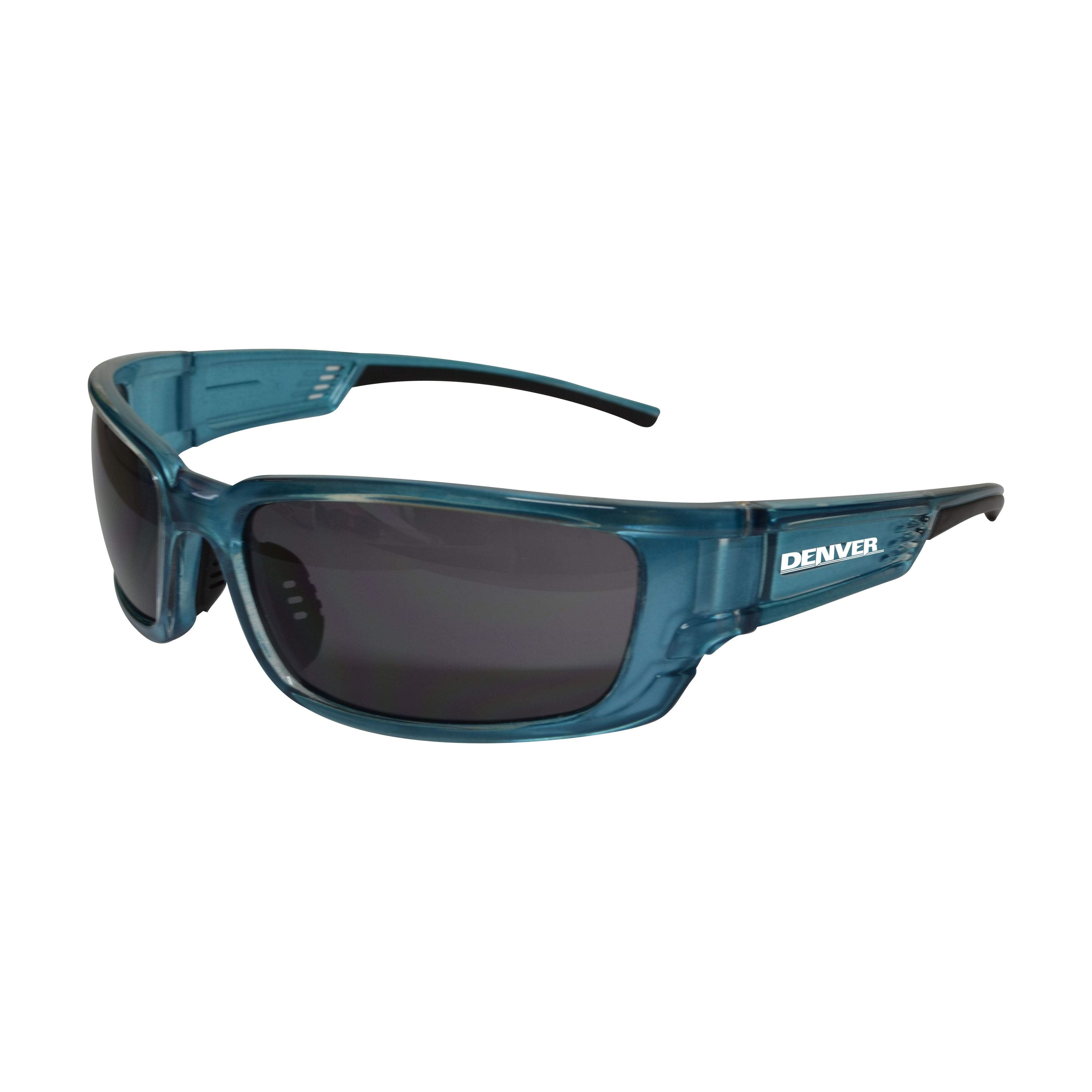 Maxisafe - Denver Smoke Safety Glasses, Blue Frame - Blue Frame