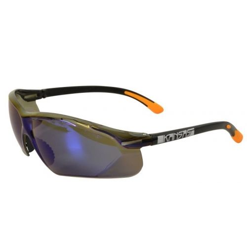 Maxisafe - Kansas Safety Glasses with Anti-Fog - Blue Mirror Lens - Blue Mirror