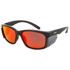 Maxisafe - Rayzr Safety Glasses With Microfibre Bag - Matta Black Frame With Red Mirror Uv400 Polarised - Pack Of 12 | ERZ386-12