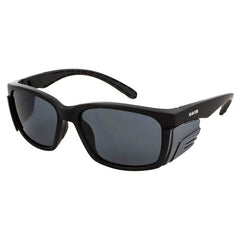 Maxisafe - Rayzr Safety Glasses With Microfibre Bag - Black Frame With Smoke Lens Uv380 - Pack Of 12 | ERZ395-12