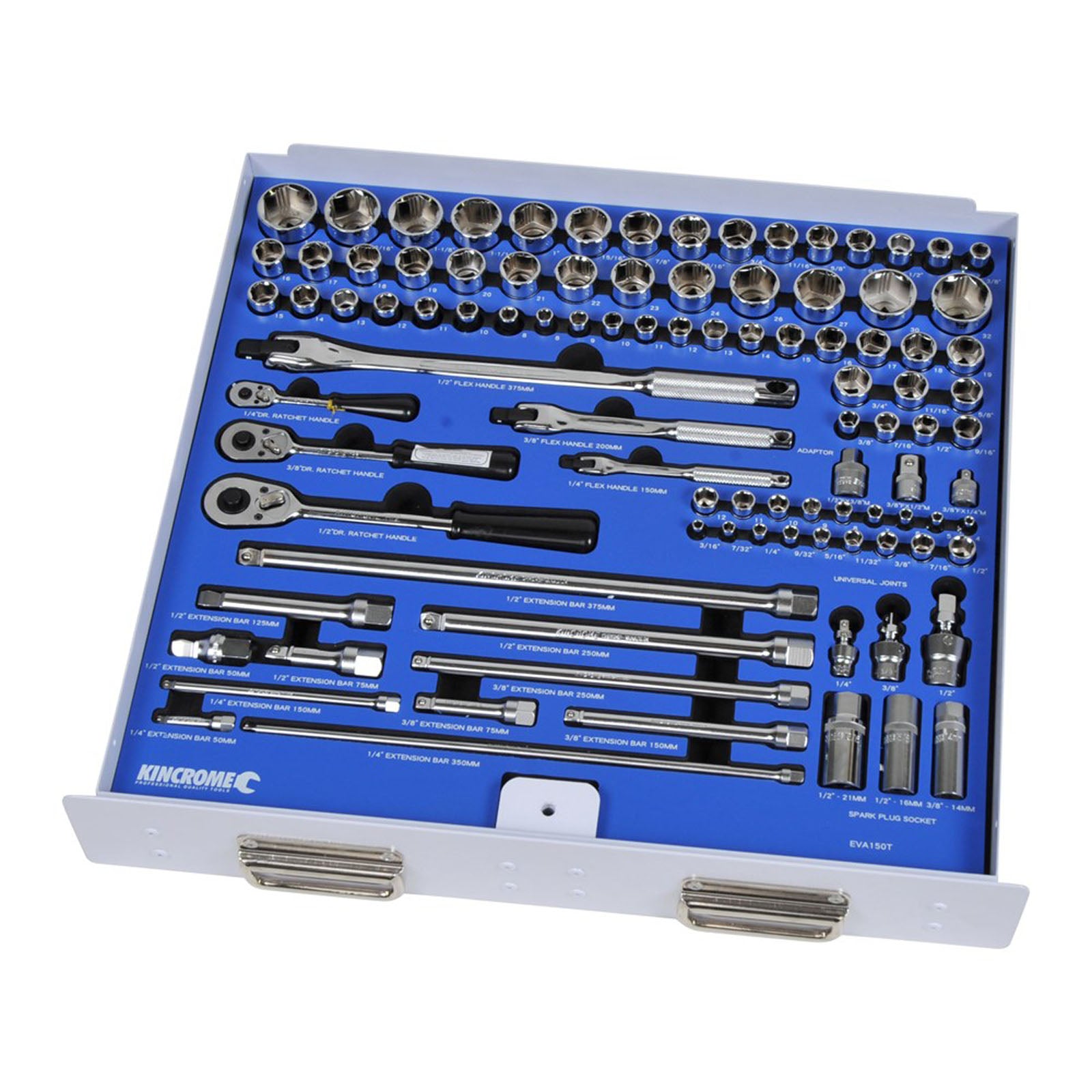 Kincrome TRUCK BOX 98 Piece LOK-ON™ Sockets & Accessories EVA Tray | EVA150T