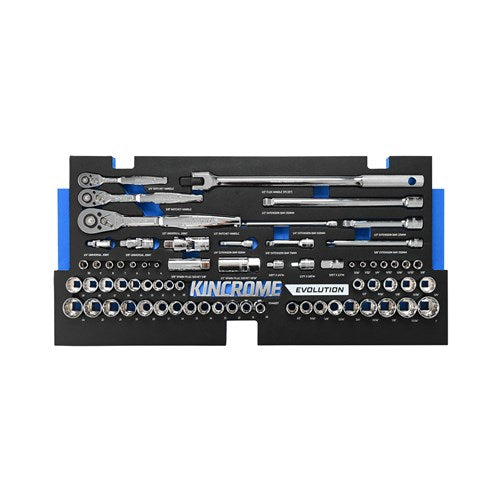 Kincrome Evolution 68 Piece Sockets & Accessories EVA Tray | EVA400T