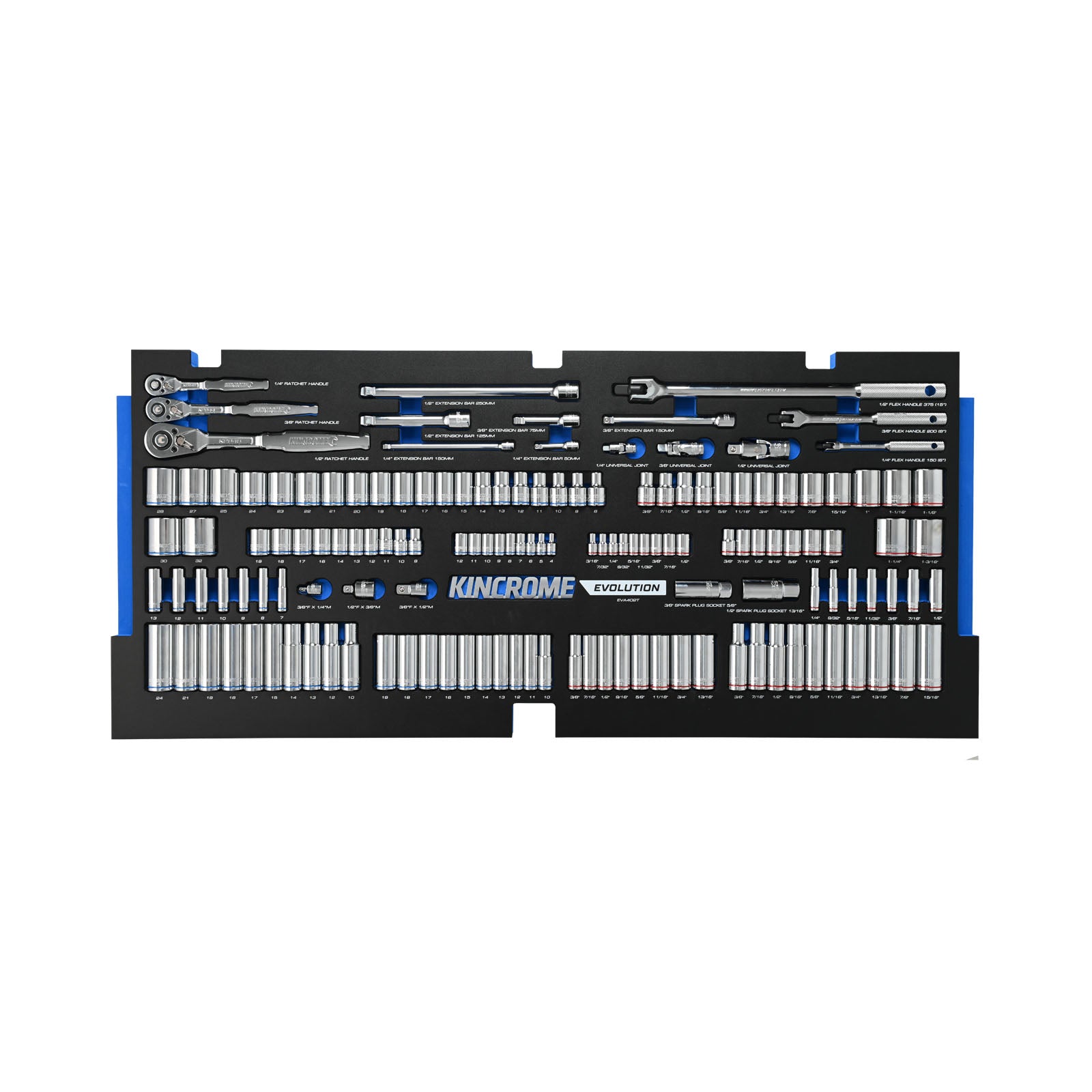 Kincrome Evolution 144 Piece Sockets & Accessories EVA Tray | EVA402T