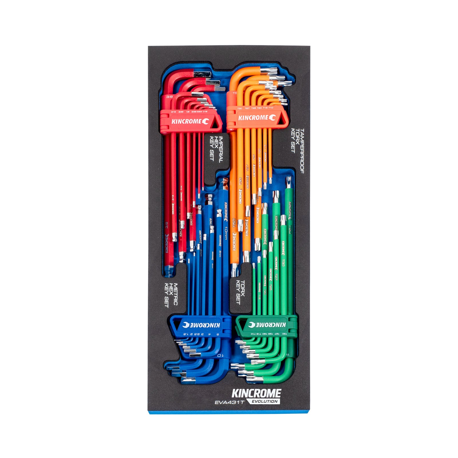 Kincrome Evolution 36 Piece Hex & TORX® Keys EVA Tray | EVA431T