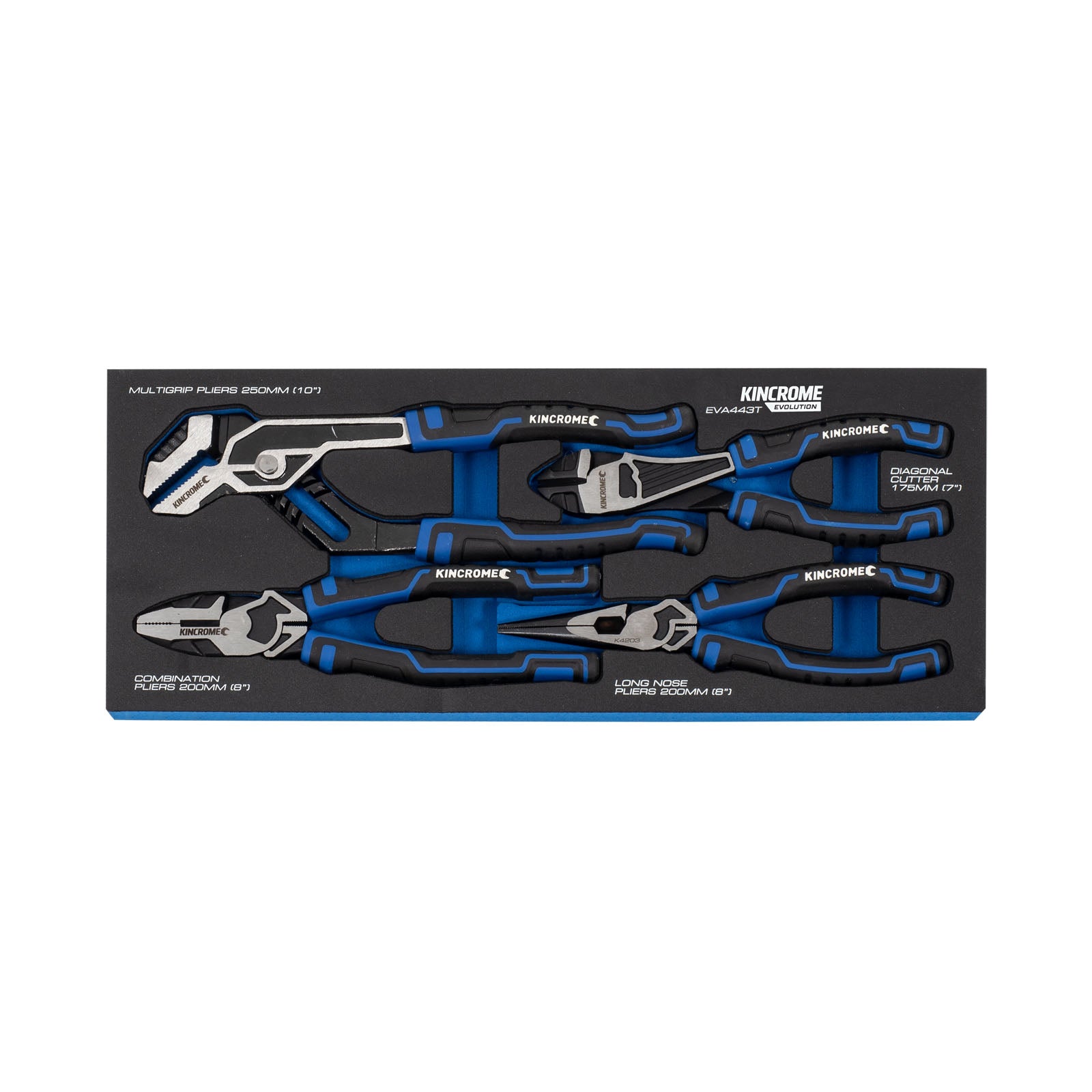 Kincrome Evolution 4 Piece Pliers EVA Tray | EVA443T