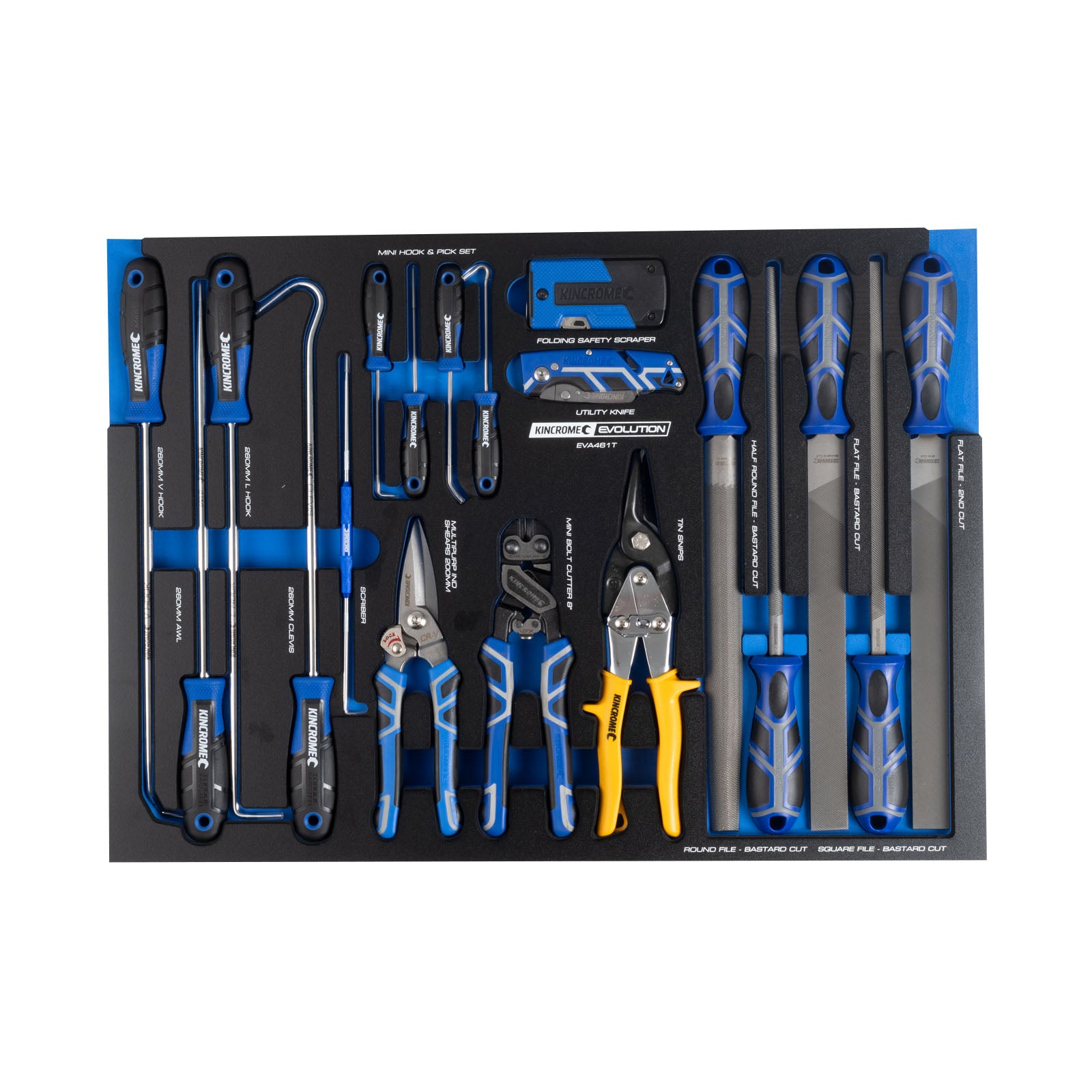 Kincrome Evolution 19 Piece Cut, Hook & Scrape EVA Tray | EVA461T