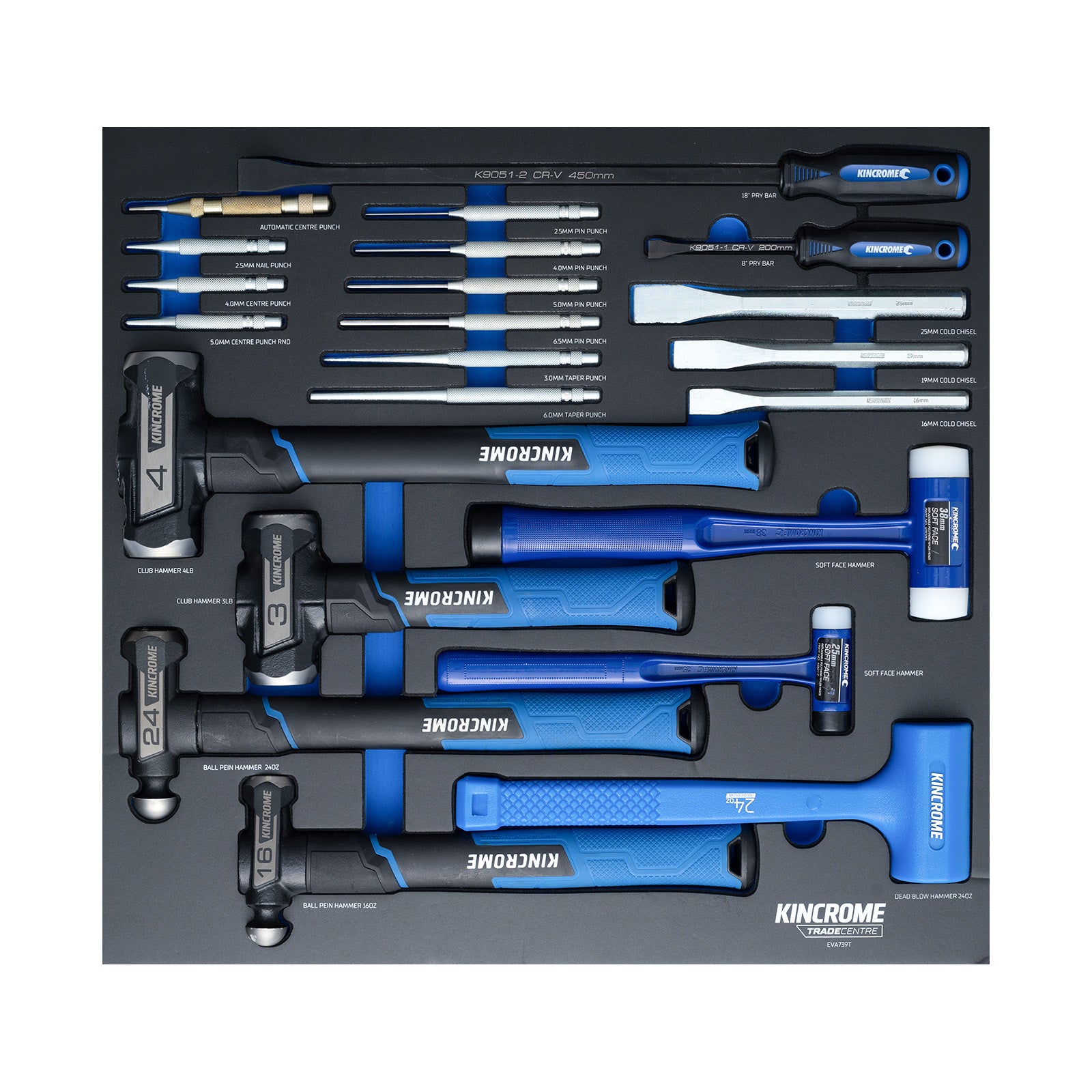 Kincrome TRADE CENTRE 22 Piece Striking & Prying EVA Tray | EVA739T