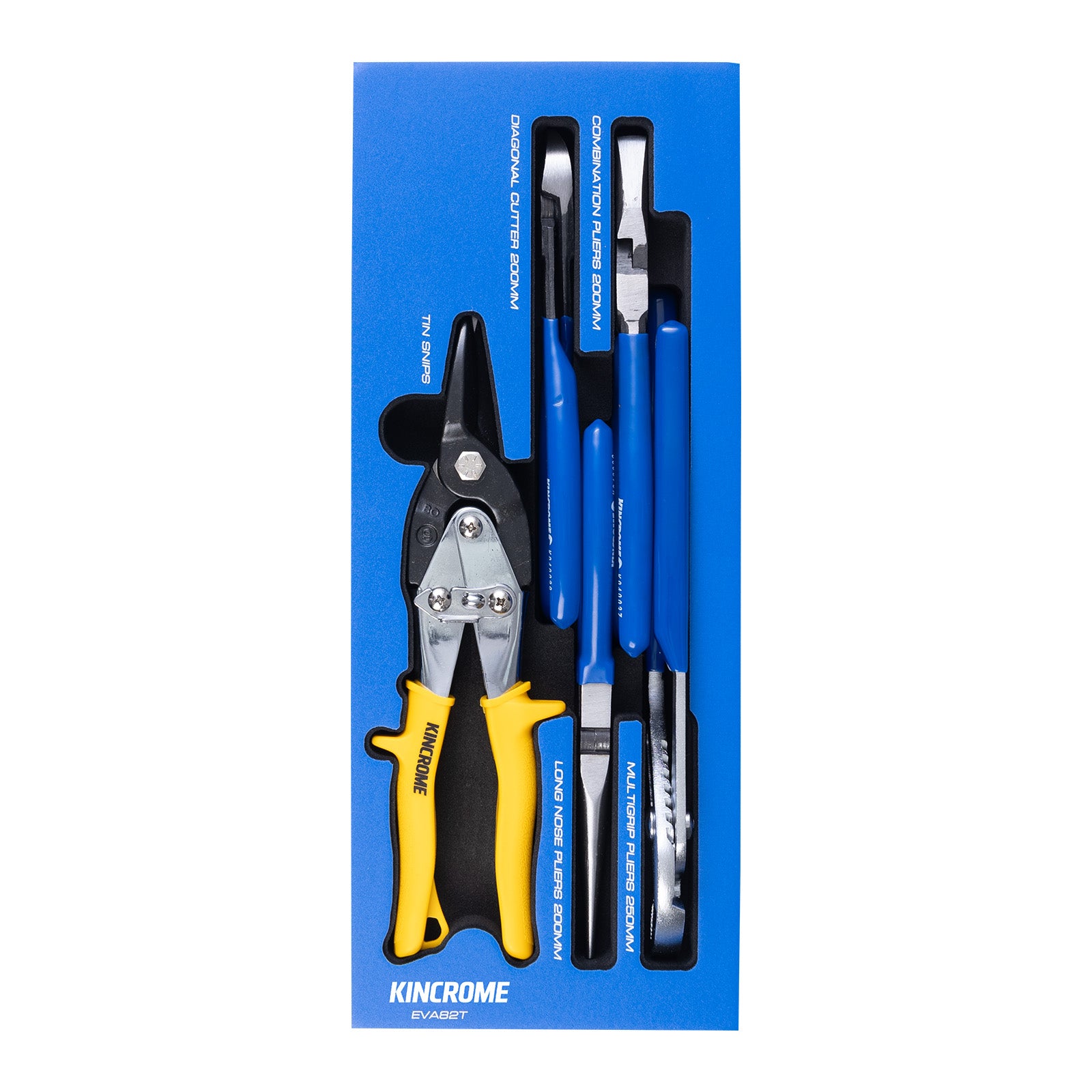 Kincrome TRUCK BOX 5 Piece Pliers & Tin Snips EVA Tray | EVA82T