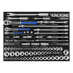 Kincrome CONTOUR® 100 Piece LOK-ON™ Sockets & Accessories EVA Tray | EVA901T