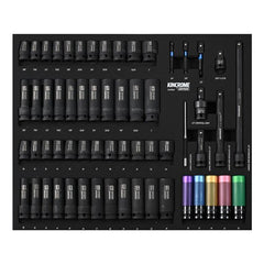 Kincrome CONTOUR® 60 Piece LOK-ON™ Impact Sockets & Accessories EVA Tray | EVA906T