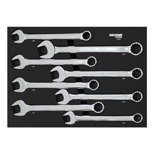 Kincrome CONTOUR® 8 Piece Jumbo Combination Spanners EVA Tray | EVA913T