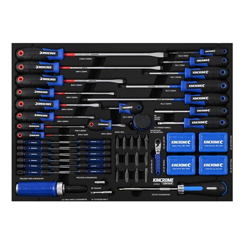 Kincrome CONTOUR® 187 Piece TorqueMaster® Screwdrivers & Fastening EVA Tray | EVA916T
