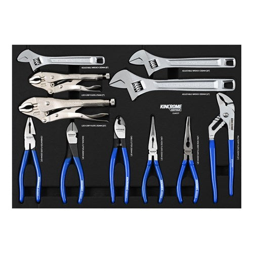 Kincrome CONTOUR® 11 Piece Pliers & Wrenches EVA Tray | EVA927T