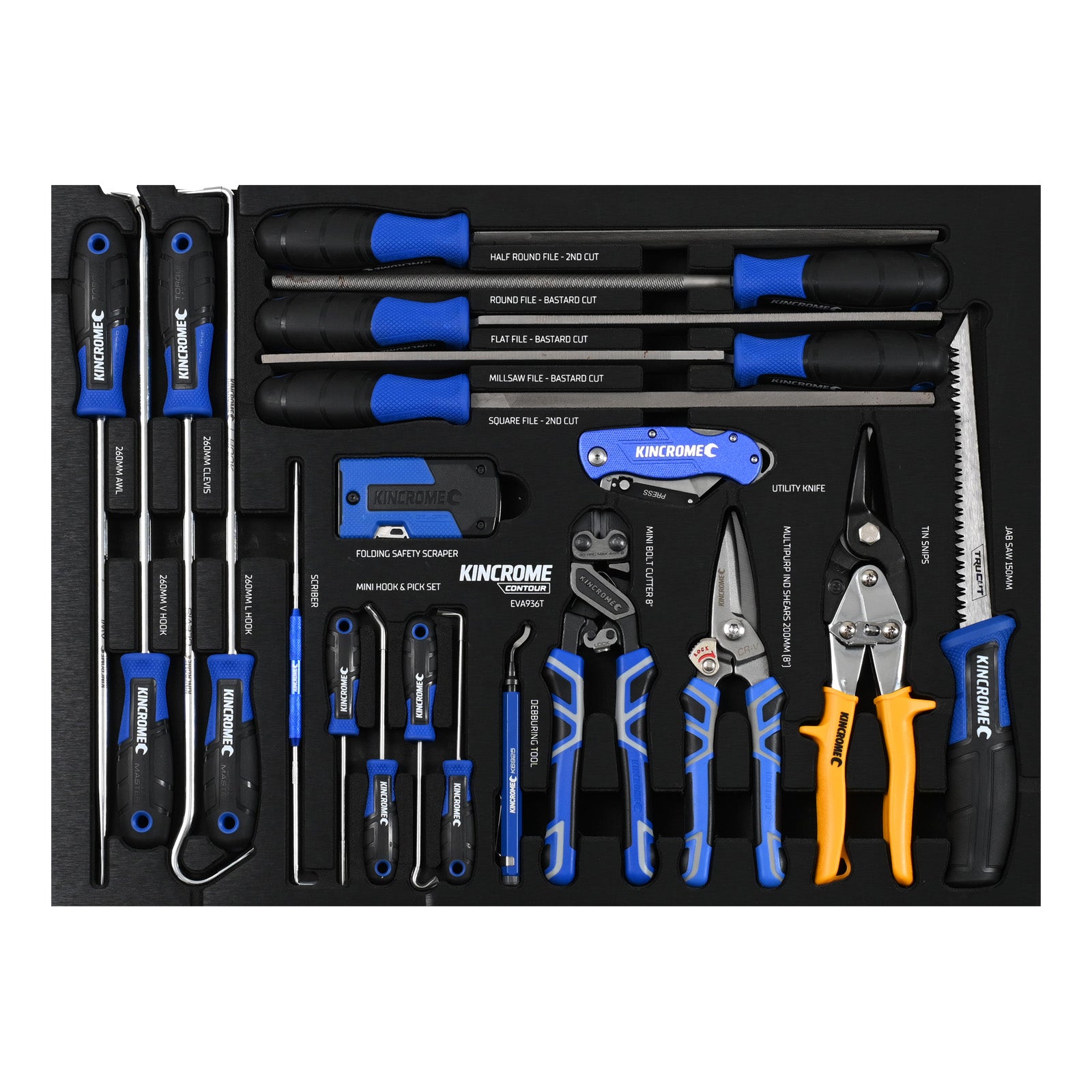 Kincrome CONTOUR® 21 Piece Cut, Hook & Scrape EVA Tray | EVA936T
