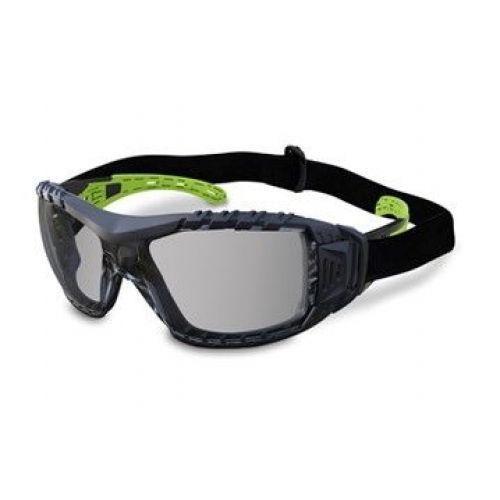 Maxisafe - Evolve Safety Glasses with Gasket & Head Band and Anti-Fog - Smoke Lens