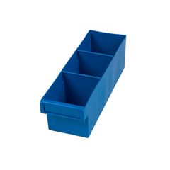 EHI - *Full Ctn Only* 100x100x300mm Spare Parts Tray With 2 Removeable Dividers Blue | F1H-001BL