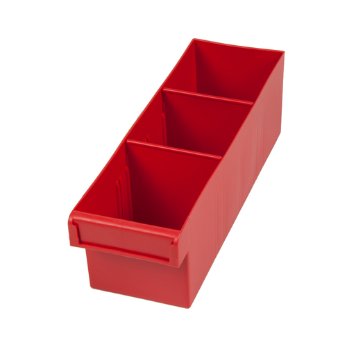 EHI - *Full Ctn Only* 100x100x300mm Spare Parts Tray With 2 Removeable Dividers Red | F1H-001R