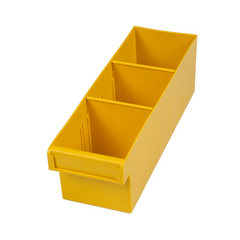 EHI - *Full Ctn Only* 100x100x300mm Spare Parts Tray With 2 Removeable Dividers Yellow | F1H-001Y