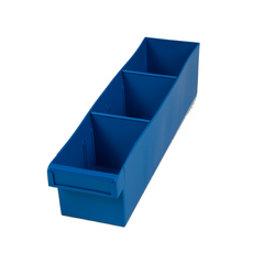 EHI - *Full Ctn Only* 100x100x400mm Spare Parts Tray With 2 Removeable Dividers Blue | F1H-002BL