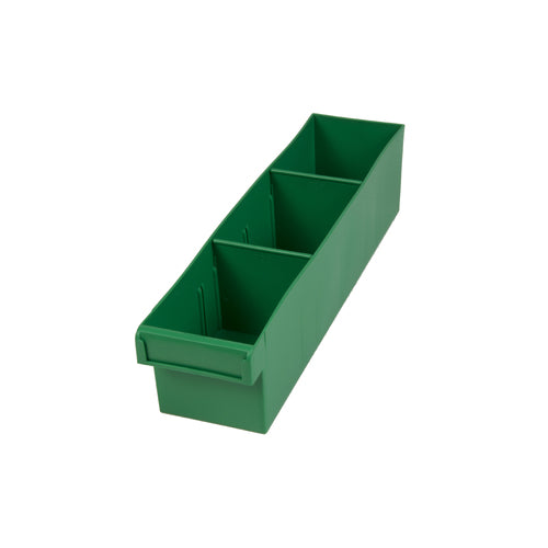 EHI - *Full Ctn Only* 100x100x400mm Spare Parts Tray With 2 Removeable Dividers Green | F1H-002G