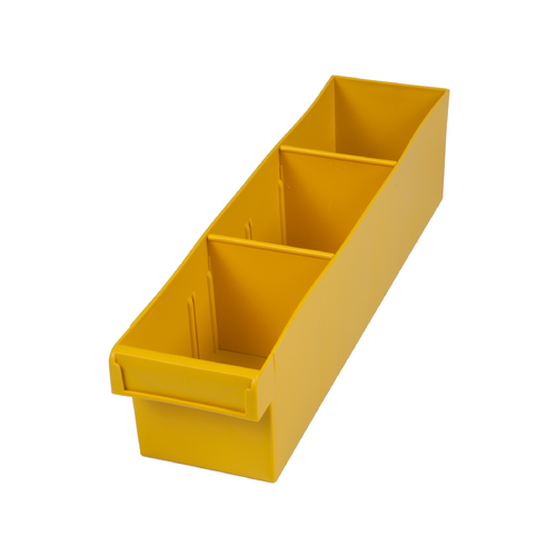 EHI - *Full Ctn Only* 100x100x400mm Spare Parts Tray With 2 Removeable Dividers Yellow | F1H-002Y