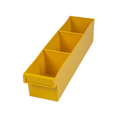 EHI - *Full Ctn Only* 100x100x400mm Spare Parts Tray With 2 Removeable Dividers Yellow | F1H-002Y