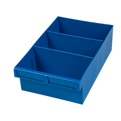 EHI - *Full Ctn Only* 200x100x300mm Spare Parts Tray With 2 Removeable Dividers Blue | F1H-003BL