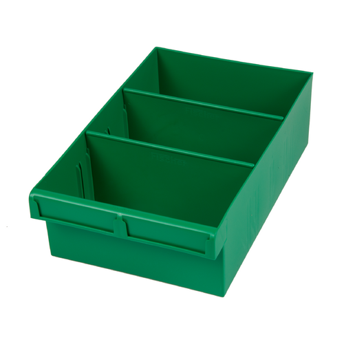 EHI - *Full Ctn Only* 200x100x300mm Spare Parts Tray With 2 Removeable Dividers Green | F1H-003G