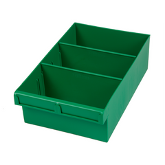 EHI - *Full Ctn Only* 200x100x300mm Spare Parts Tray With 2 Removeable Dividers Green | F1H-003G