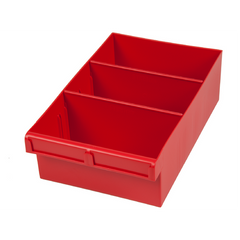 EHI - *Full Ctn Only* 200x100x300mm Spare Parts Tray With 2 Removeable Dividers Red | F1H-003R