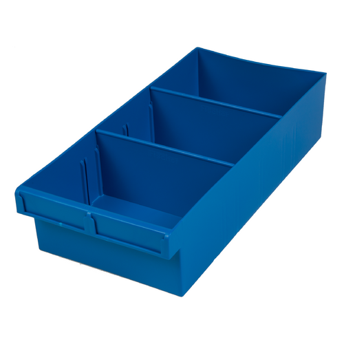 EHI - *Full Ctn Only* 200x100x400mm Spare Parts Tray With 2 Removeable Dividers Blue | F1H-004BL