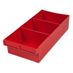 EHI - *Full Ctn Only* 200x100x400mm Spare Parts Tray With 2 Removeable Dividers Red | F1H-004R
