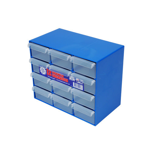 EHI - 12 Drawer Organiser (blue With Clear Drawer) | F1H-050