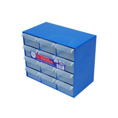 EHI - 12 Drawer Organiser (blue With Clear Drawer) | F1H-050