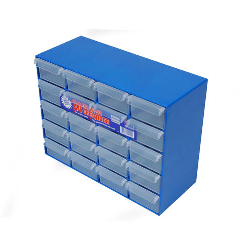 EHI - 20 Drawer Organiser (blue With Clear Drawer) | F1H-051