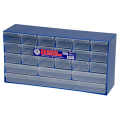 EHI - *Full Ctn Only* 22 Drawer Organiser (blue With Clear Drawer) | F1H-053