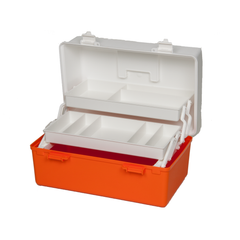 EHI - *Full Ctn Only* 2 Tray Cantilever First Aid Box Orange/white | F1H-109OW