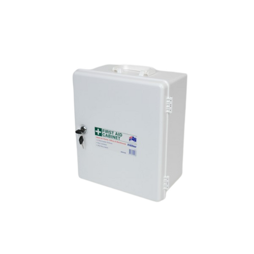 EHI - *Full Ctn Only* Medium First Aid Cabinet (lock Latch) White | F1H-167L