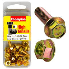 Champion - Hex Set Screws & Nuts - High Tensile - Flanged - 8AF - M5 x 16mm - Grade 8.8 | FBM12