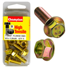 Champion - Hex Set Screws & Nuts - High Tensile - Flanged - 12af - M8x20mm - Grade 8.8 | FBM47
