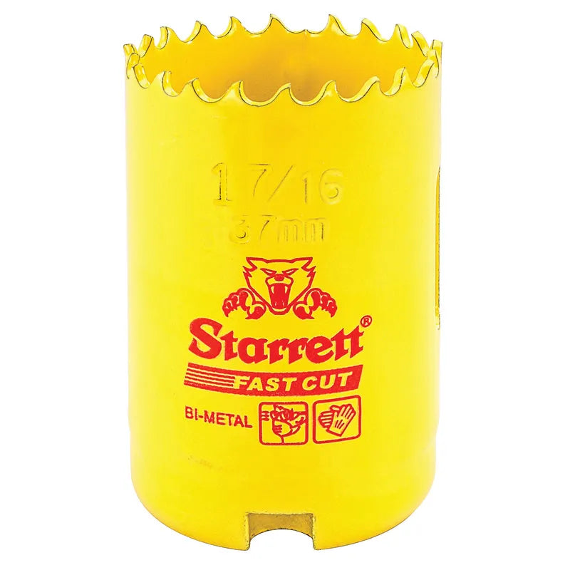 Starrett - FCH Bi-Metal Fast Cut Holesaw 37mm (1.7/16inch) | FCH0176