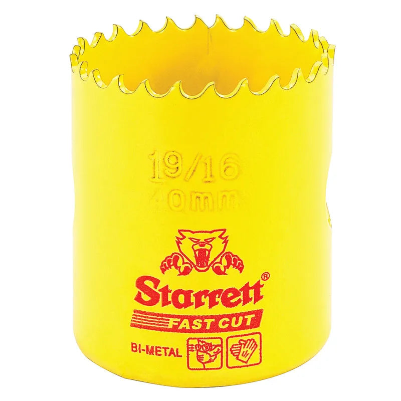 Starrett - FCH Bi-Metal Fast Cut Holesaw 40mm (1.9/16inch) | FCH0196