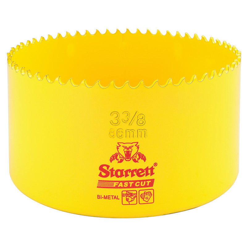 Starrett - FCH Bi-Metal Fast Cut Holesaw 86mm (3.3/8inch) | FCH0338