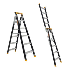 Gorilla - Dual purpose ladder 1.8-3.2m (6-11ft) Fibreglass 180kg Heavy Duty Industrial | FDM006-HD