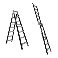 Gorilla - Dual purpose ladder 2.1-3.9m (7-13ft) Fibreglass 180kg Heavy Duty Industrial | FDM007-HD